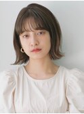 外ハネボブ × グレージュ × 透明感カラー