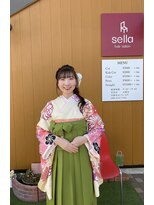 セラ(sella)&nbsp;カチューシャ風　編みおろしヘアー