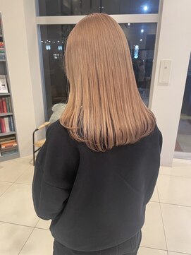 アースコアフュールボーテ 笛吹店(EARTH coiffure beaute) ピンクベージュケアブリーチダブルカラー髪質改善