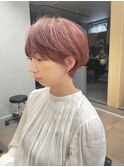 ショートボブパーマ20代30代40代イヤリングカラー大人可愛い