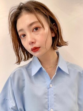 サンドシーン(sand scene) 20代30代40代丸みショートボブマッシュ前下がりレイヤー