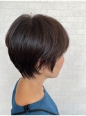 艶感アッシュブラウン&ショートボブ