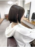【白髪染め可】切りっぱなしショート ビフォアー&アフター