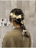 ヘアセット/セット/ヘアアレンジ/編み込み/成人式/結婚式/2次会