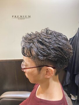プレミアムバーバー 新宿店(PREMIUM BARBER produce by HIRO GINZA) 七三ナチュラルパーマ