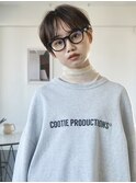 ショートカット丸みショート耳掛けひし形小新潟西区 小新