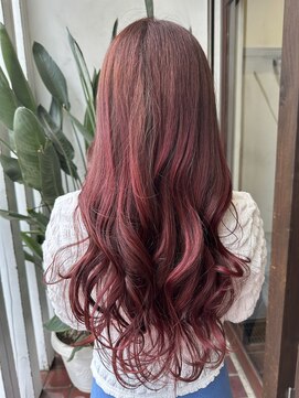 アン(Hair make un) ワンカラーでできるピンクカラー♪