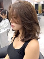 カーテンバング ザクザクレイヤー ベージュ