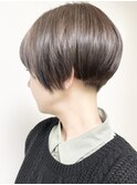 【morio原宿】刈り上げショート　アッシュベージュ