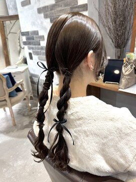 アルモヘアヴォーグ 静岡(ALMO hair VOGUE) ALMO◎結婚式ヘアアレンジ【ツインテール編み込み】