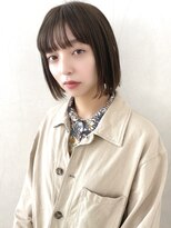 ジプソ 池袋西口(Gypso)&nbsp;カーキボブ7/池袋美容室/髪質改善カラー/白髪ぼかし/縮毛矯正