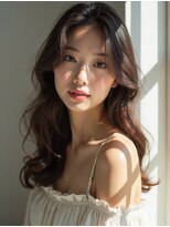 モードケイズ 調布店(MODE K's)&nbsp;顔周りレイヤー_韓国ヘア透明感前髪調布ブリーチなしカラー