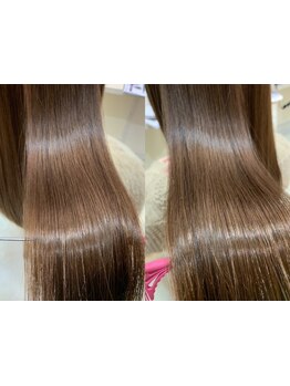 広がり・うねりが気になる方に◎髪質に最適なストレートで、柔らかくまとまる理想の質感&艶が叶う♪