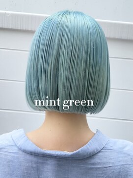 ミラ 銀座(MILA) ミントグリーン×ミニボブ