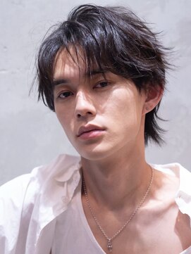 メゾンアルブル 向ヶ丘遊園 登戸(maison ARBLE) メンズサーフカール刈り上げセンターパートブルーブラック