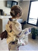 浴衣/ゆるめシニヨン