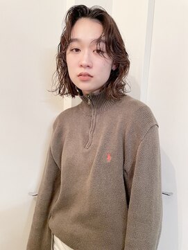 ノラキチジョウジ(NORA KICHIJOJI) ウルフボブロングレイヤー耳かけフェイスレイヤーレイヤーボブ