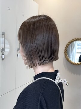 エース 梅田店(ace) 切りっぱなしボブ　髪質改善　オリーブベージュ　グレージュ