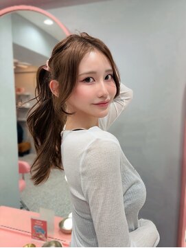 ボタン コロン 表参道 原宿(VOTAN COLON) ハッシュカット/韓国レイヤー/顔まわり/ブラウン/ベージュ/前髪