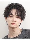 ツーブロック波巻きシャドウパーマサーフカールツイストマッシュ