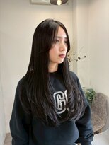 ロッカヘアエジェ(ROCCA hair eje.) 黒髪艶感ロング×柔らかレイヤー