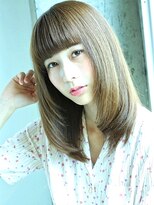 ヘアメイク フレンシア(hair make flencia) 前髪短め光沢ロブスタイル