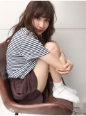 ほつれウェーブ×ショコラベージュ