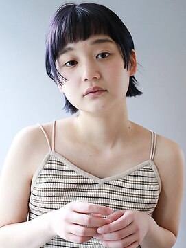 フリップビーアヴェダ(FLIP B AVEDA) 本八幡×ケアブリーチ×寒色カラー×シンプルボブ×パープル