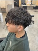 メンズマッシュ波巻きスパイラルパーマ