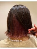 ニシオギ ヴォイス 西荻窪店(nishiogi voice)&nbsp;インナーカラー×似合わせカット【ピンクレッド】