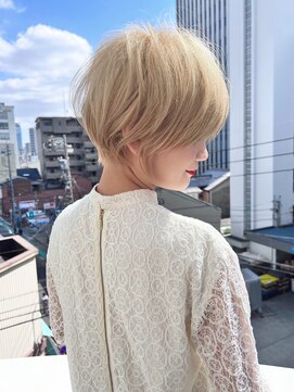 ロンドローズ 名古屋(Lond damaskRose) リフトレイヤー センターパート ブリーチ縮毛矯正 ヨジャドル177