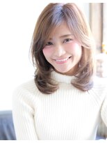 ラゴム 池袋(LAGOM)&nbsp;切りっぱなしボブ/美髪/ピンクブラウン[池袋/髪質改善]