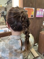 ティーケーザサロン(TK THE SALON) ツインポニー編みおろし
