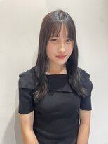 ウクラ バイ レシッド 池袋(uchla by rcid)&nbsp;韓国風ブルージュ透明感カラー顔周りレイヤーカット前髪姫カット