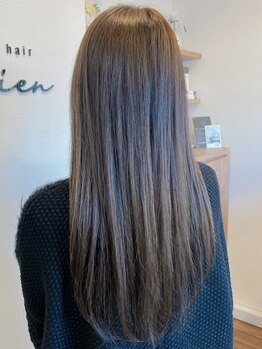 ヘアリアン(hair Lien)の写真/髪の内部からしっかり補修し、髪の芯から潤う♪カラーやパーマのモチも良くなる☆指通りの良い艶を実感◎