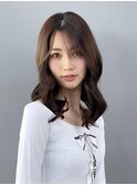 韓国風 くびれヘア 顔まわりカット
