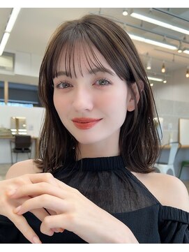 サンド ミュウ 横浜店(sand mieu) ボブディオリーブベージュ髪質改善縮毛矯正フェイスレイヤー