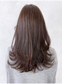 くびれヘア顔周りレイヤー韓国ヘア美髪ロング_ba433961