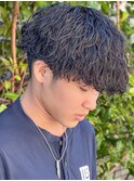 マッシュスパイラルパーマツイストスパイラル波巻きメンズ