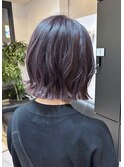 ボブ×ラベンダーグレージュ