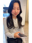 ロングヘア　韓国風ヘア　ヨシンモリ