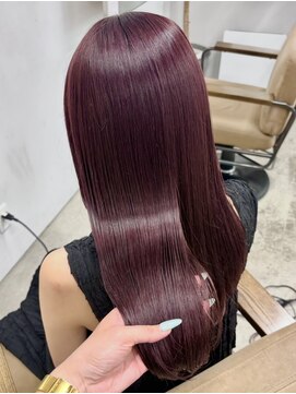 ヘアー アイス 御器所本店(HAIR ICI) 20代30代40代大人可愛いボルドー秋カラー髪質改善トリートメント