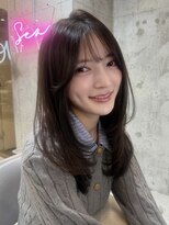 シーシンジュク 新宿南口(Sea shinjuku)&nbsp;オリーブグレー×小顔[ココアベージュ/黒髪/くらげヘアー]