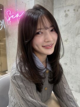 シーシンジュク 新宿南口(Sea shinjuku) オリーブグレー×小顔[ココアベージュ/黒髪/くらげヘアー]