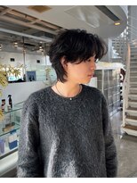 ブランコトレス 鏡島(BLANCO tres) フェザーパーマ/ニュアンスパーマ/センターパートウルフ