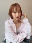 オリーブグレー/ボブ/顔周り/レイヤー/髪質改善/縮毛矯正