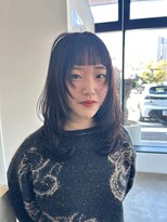 ノートエートル 西金沢(Nought etre)&nbsp;レイヤースタイル/レイヤー/ミディアムレイヤーツヤ髪スタイル