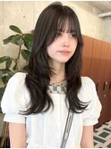 栄カットカラー透明感ナチュラルロング