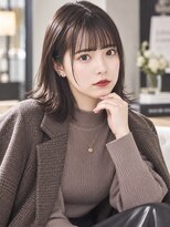 ダル 渋谷/表参道(DAL.)&nbsp;バタフライカット顔周りカット韓国風髪質改善ストレートブラウン