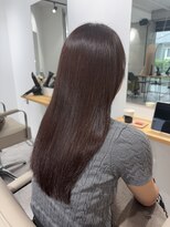 アヴェル 自由が丘(Avelle) 艶感ストレート×ショコラブラウンの髪質改善ロング